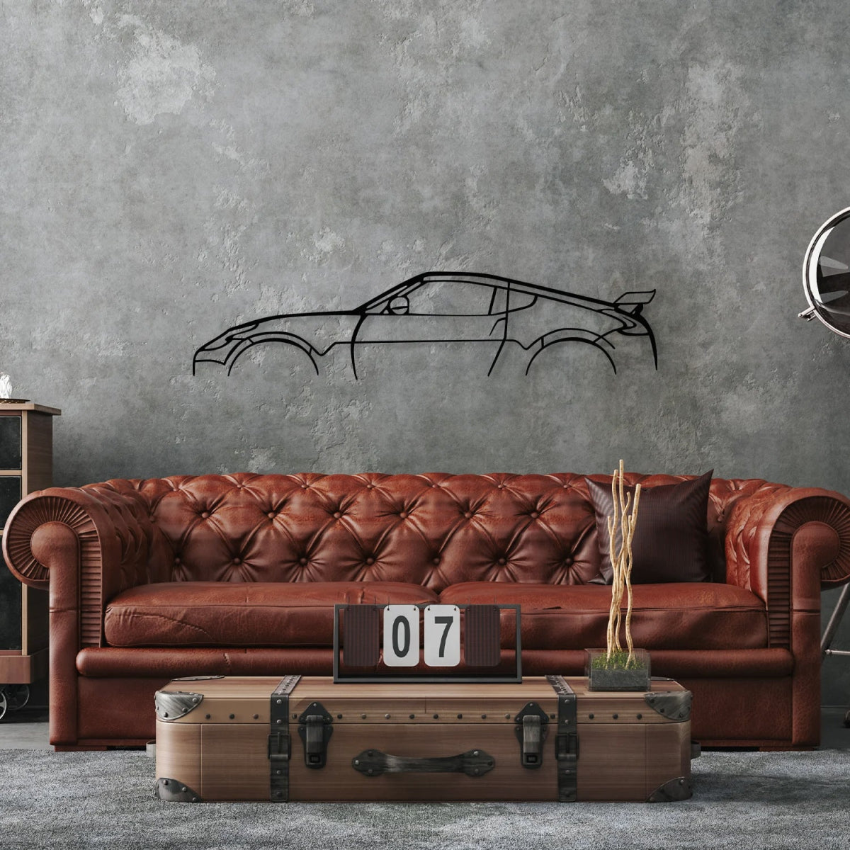 370z Metal Car Silhouette Wall Art - Image 4