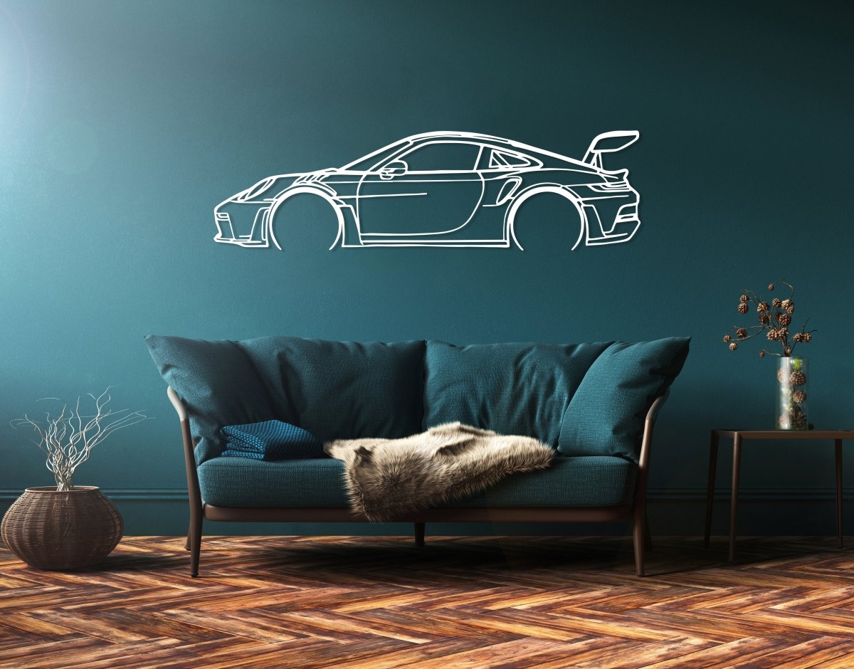 911 GT3 RS 992 - Metal Car Silhouette Wall Art - Image 5