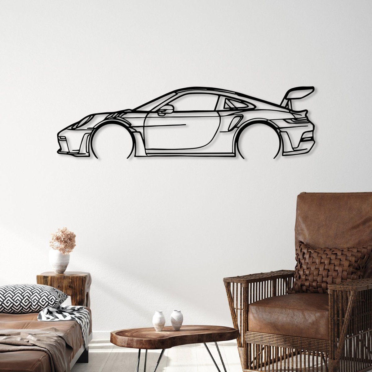 911 GT3 RS 992 - Metal Car Silhouette Wall Art - Image 4