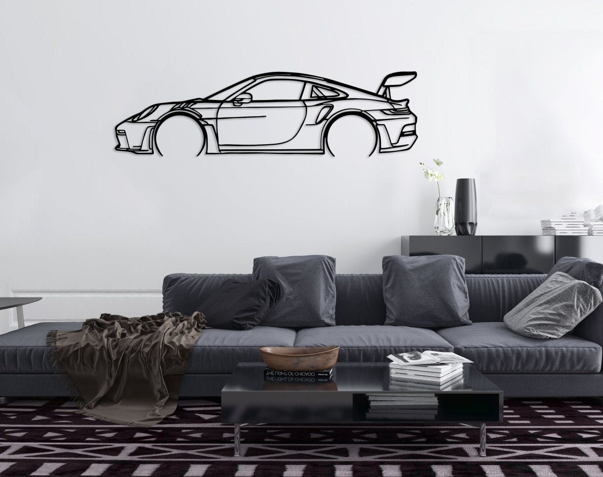 911 GT3 RS 992 - Metal Car Silhouette Wall Art - Image 8