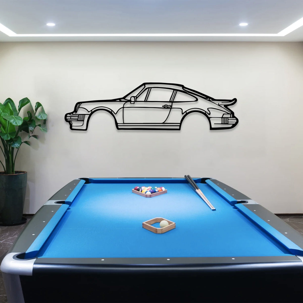 911 Turbo 930 Metal Car Silhouette Wall Art - Image 6
