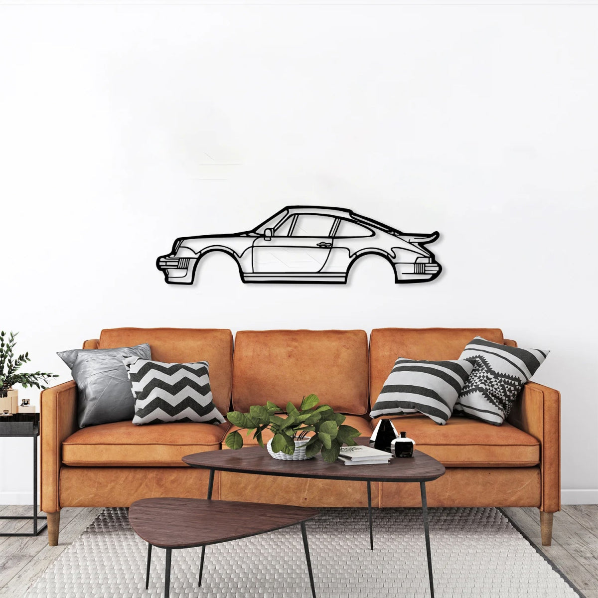 911 Turbo 930 Metal Car Silhouette Wall Art - Image 5