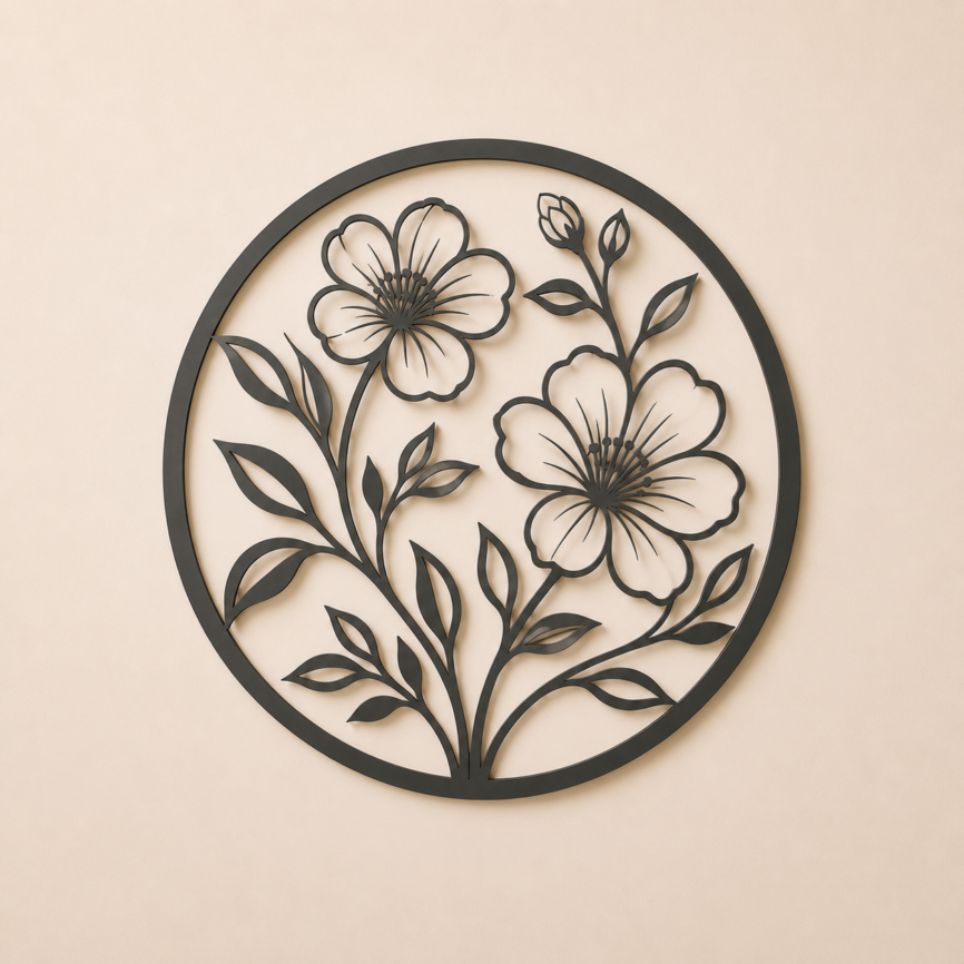 Floral Metal Art