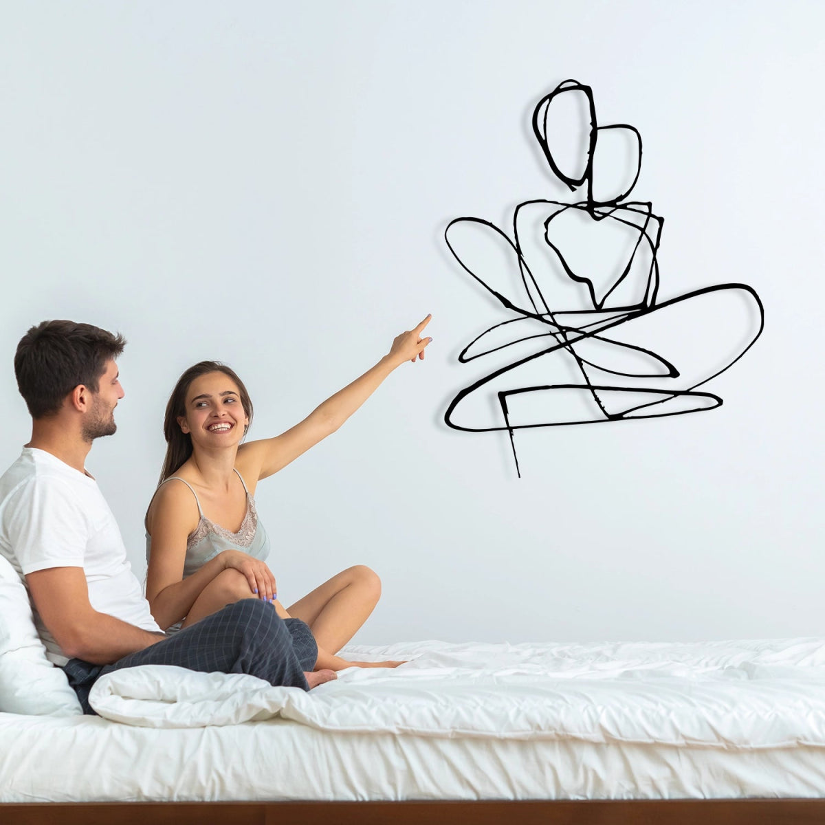 Abstract Couple Harmony Wall Art - Image 6