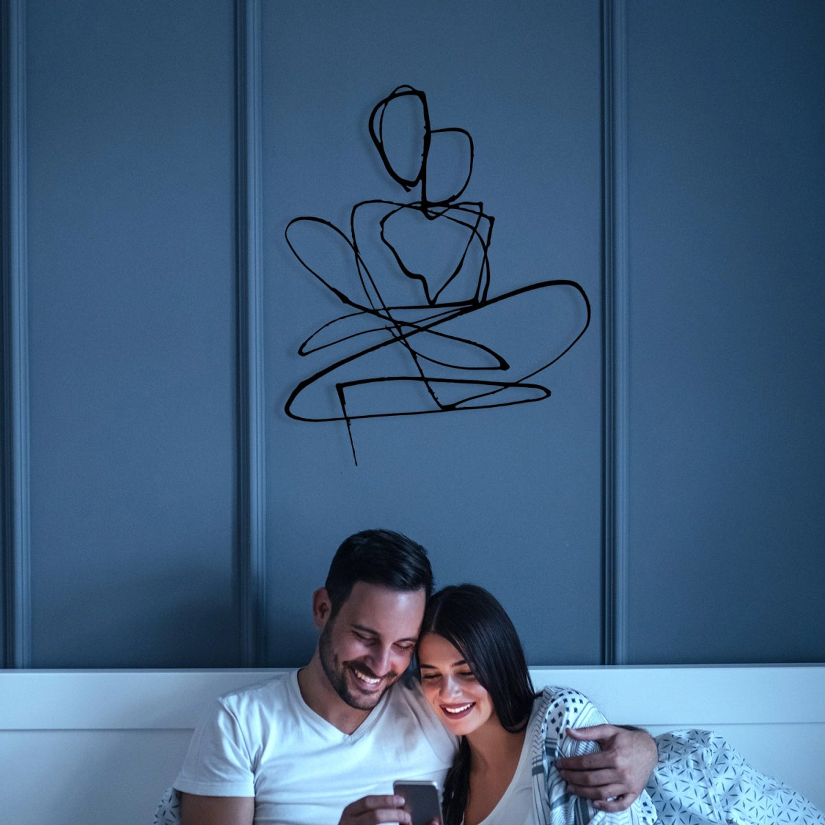 Abstract Couple Harmony Wall Art - Image 5