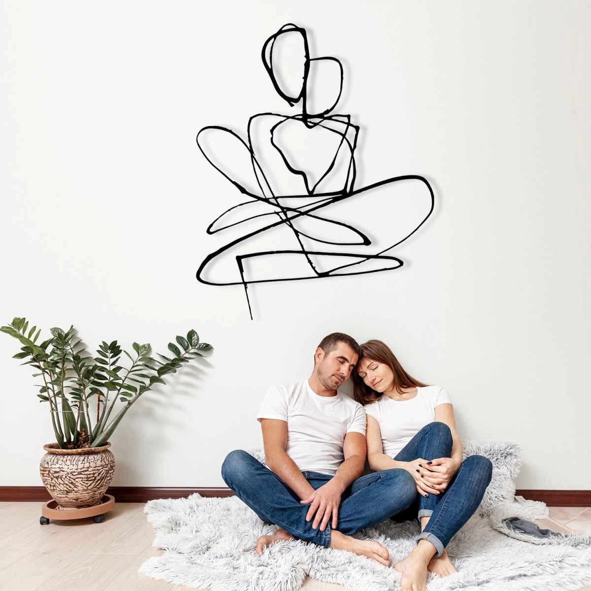 Abstract Couple Harmony Wall Art - Image 3
