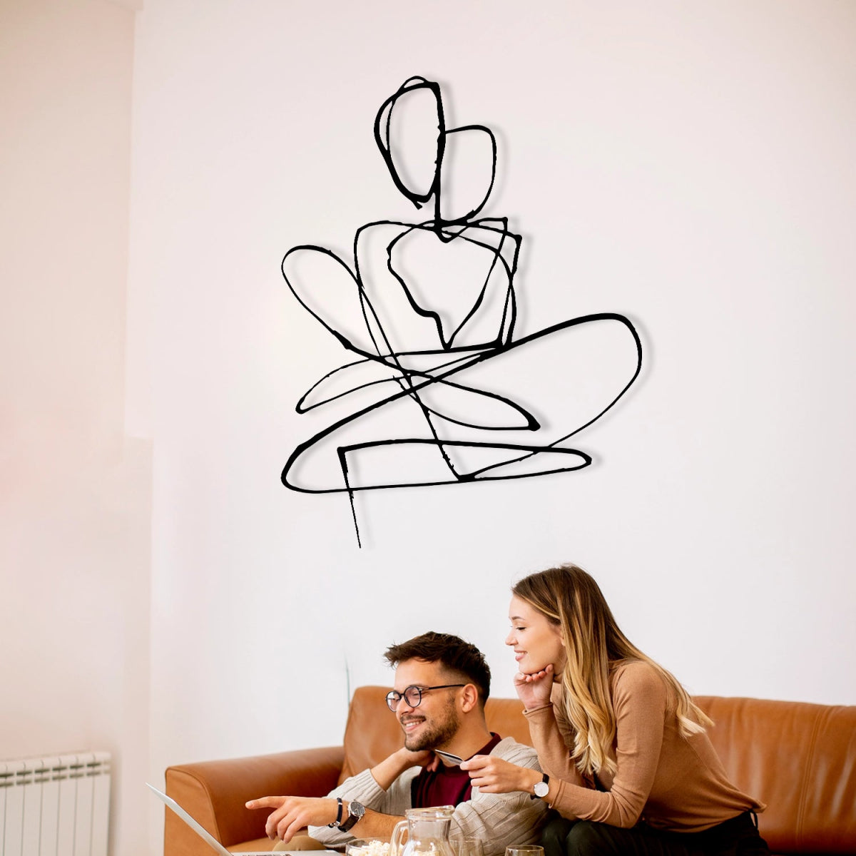 Abstract Couple Harmony Wall Art - Image 2
