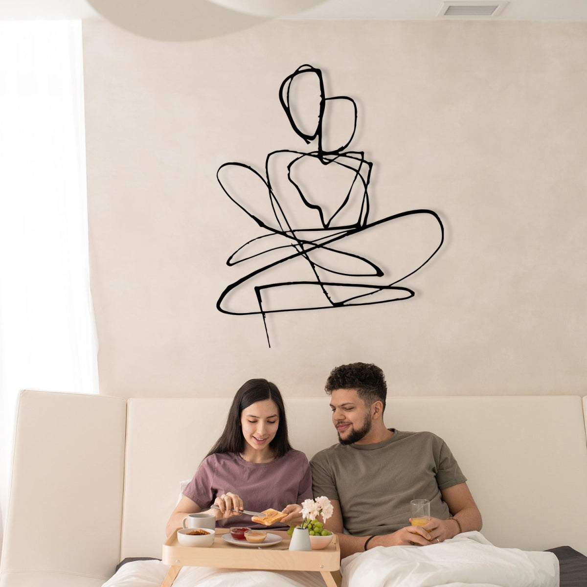 Abstract Couple Harmony Wall Art - Image 4