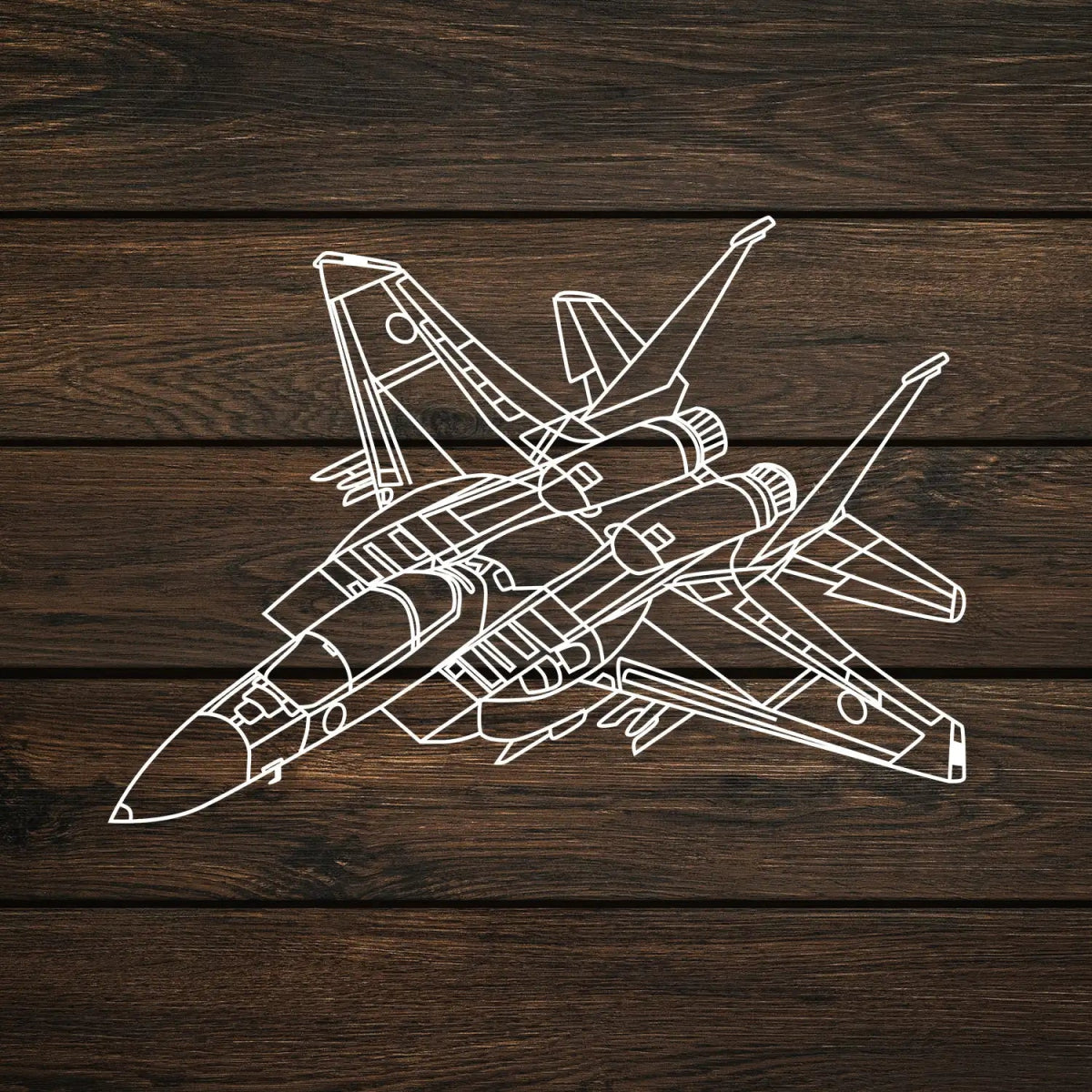 Air Force Jet Wireframe Metal Wall Art - Image 9