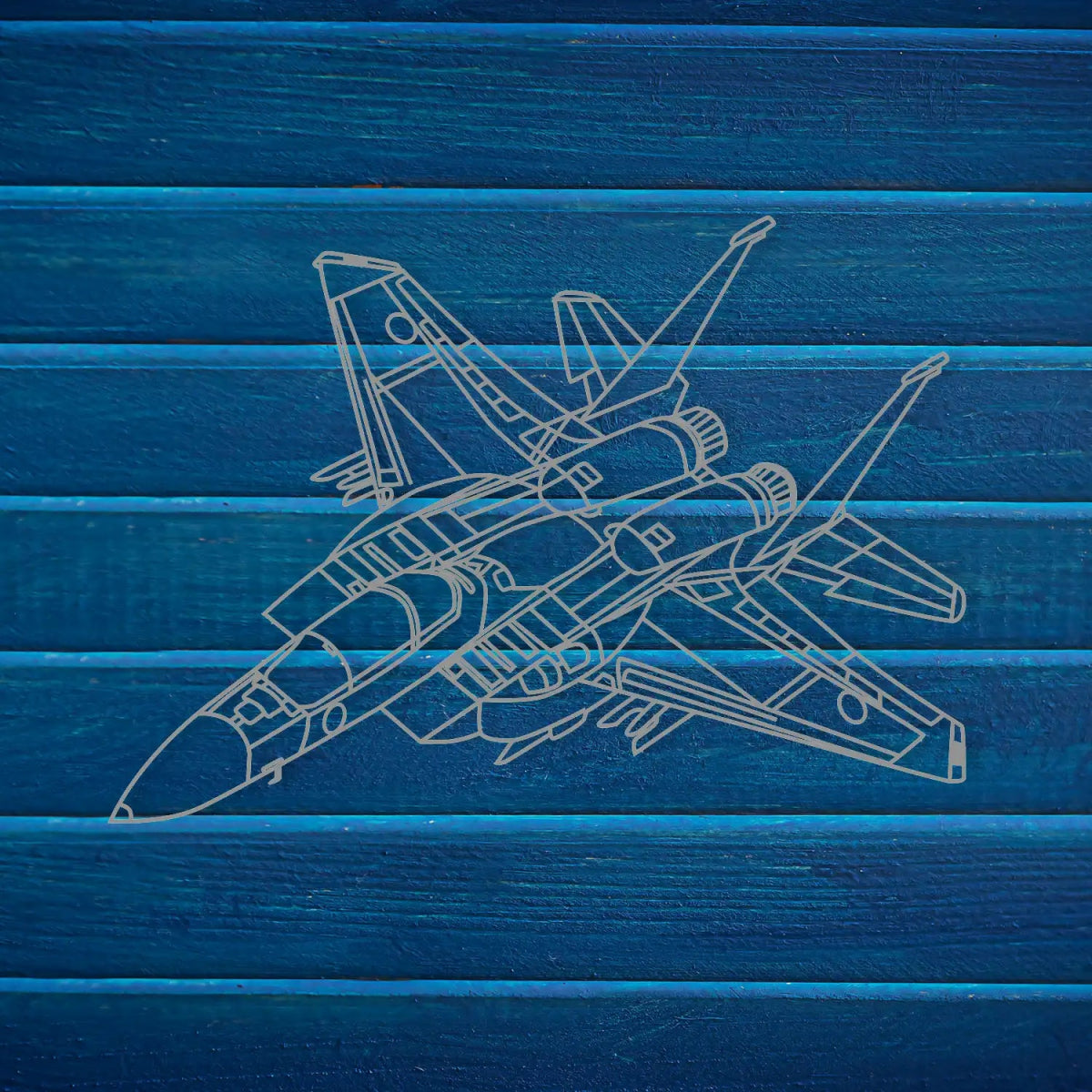 Air Force Jet Wireframe Metal Wall Art - Image 8