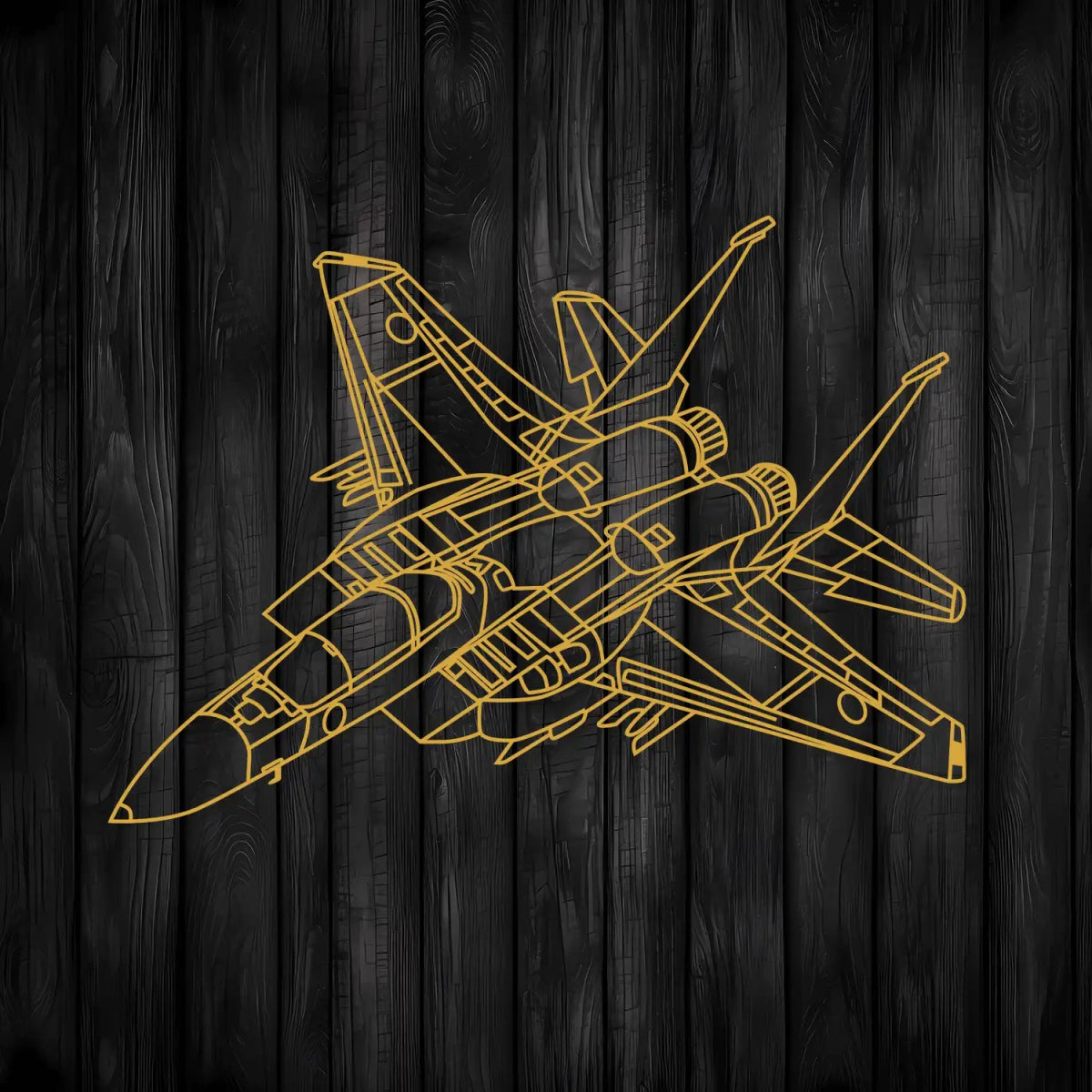 Air Force Jet Wireframe Metal Wall Art - Image 7