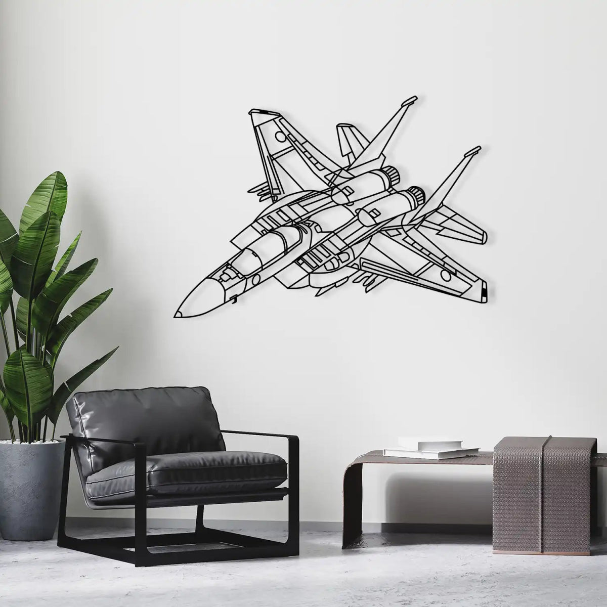 Air Force Jet Wireframe Metal Wall Art - Image 2