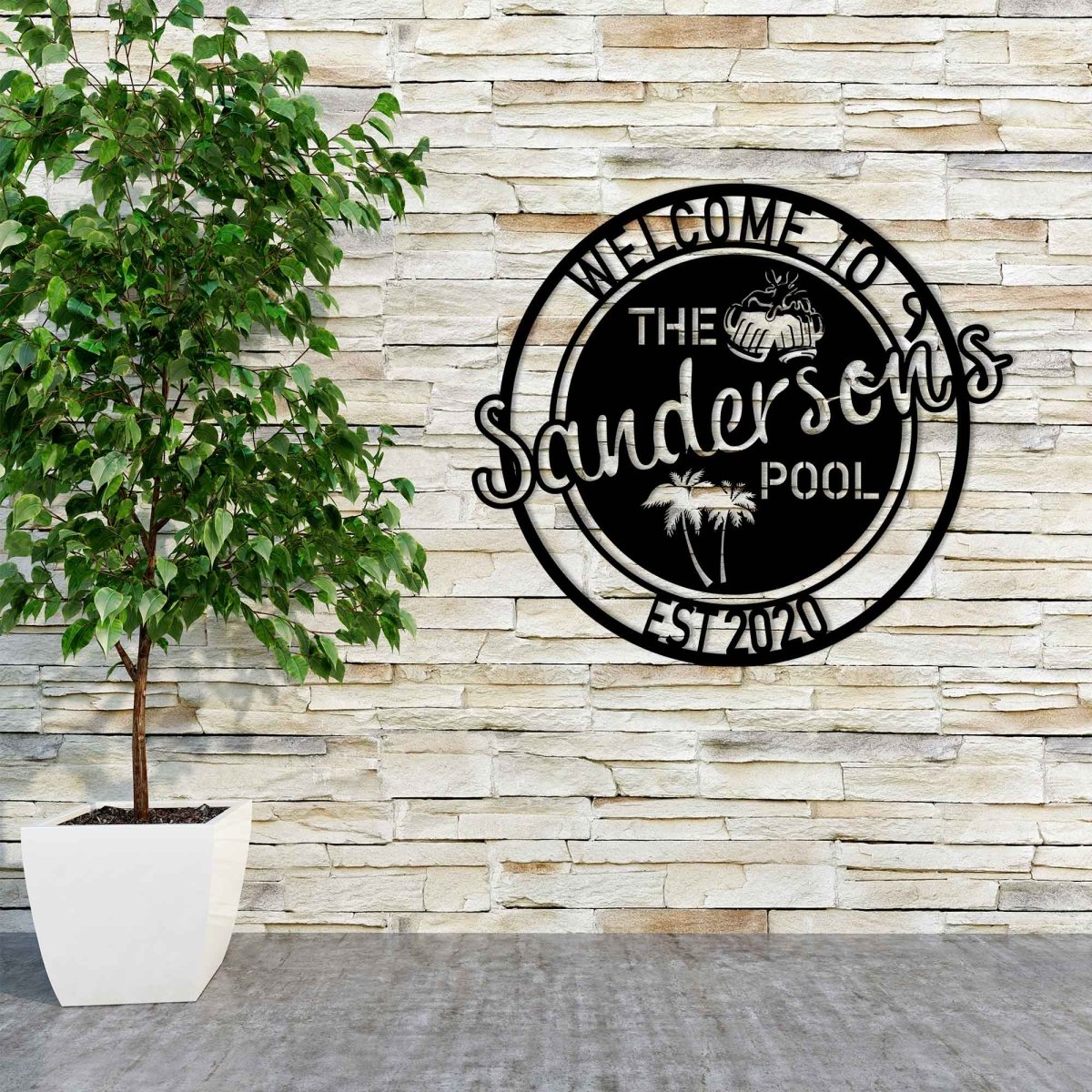Beer Pool Metal Garden Sign - Image 3
