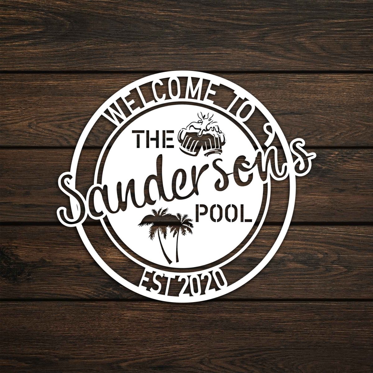 Beer Pool Metal Garden Sign - Image 9