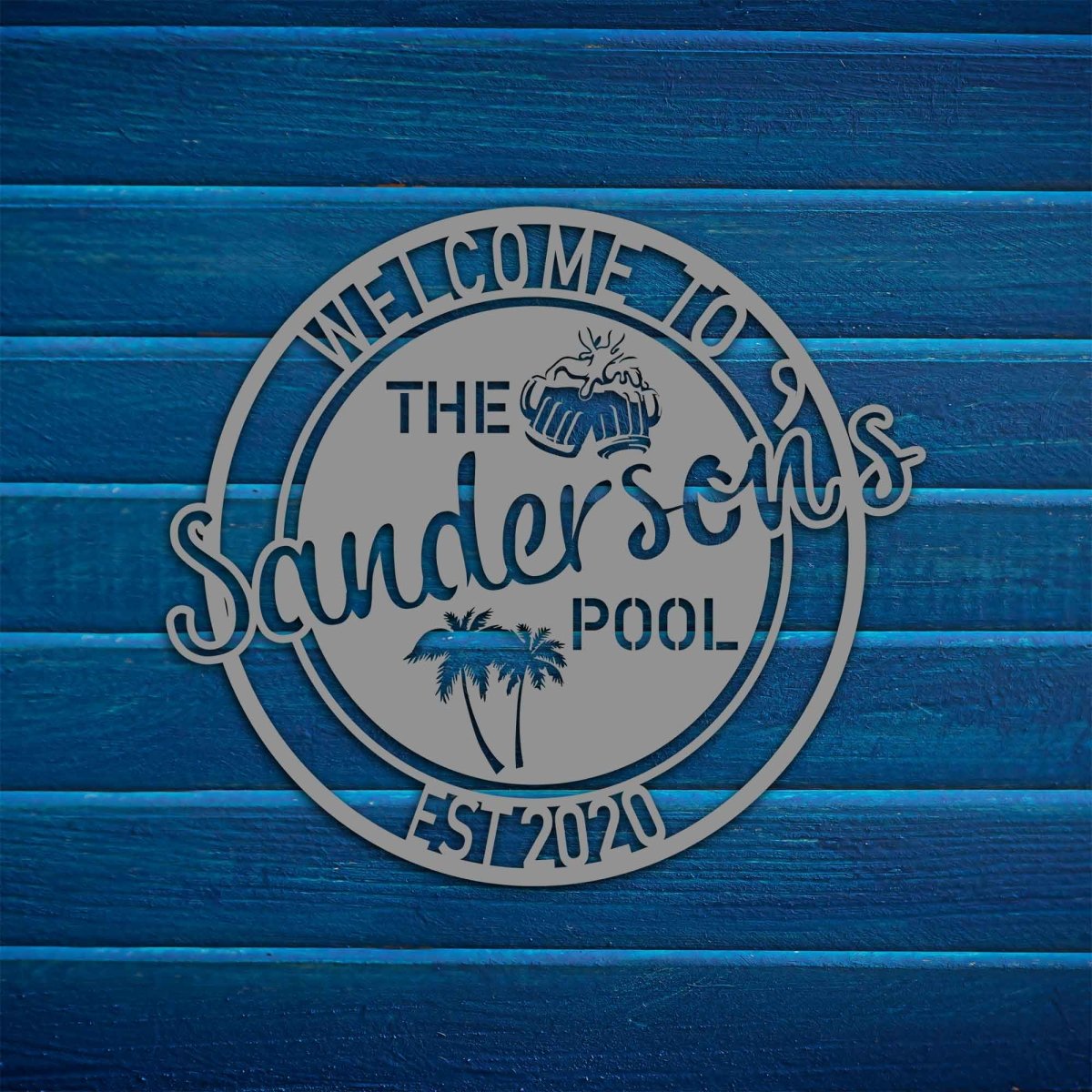 Beer Pool Metal Garden Sign - Image 8