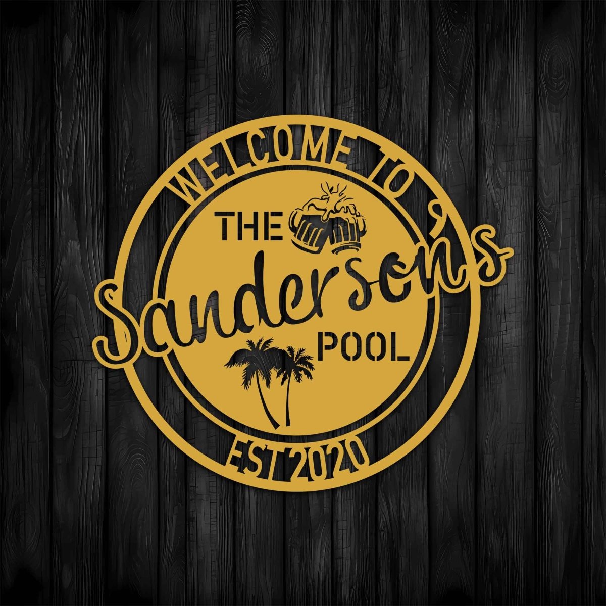 Beer Pool Metal Garden Sign - Image 7