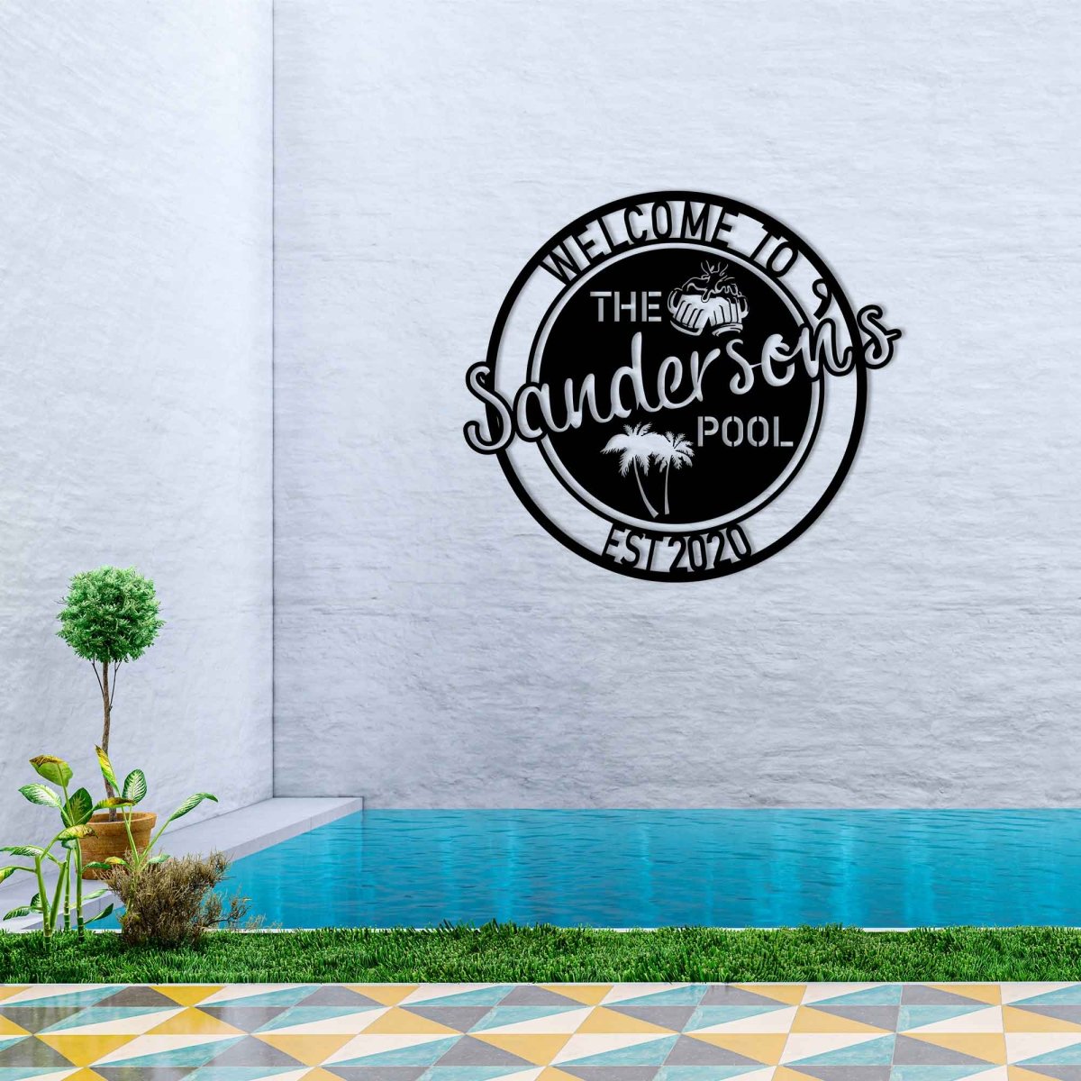 Beer Pool Metal Garden Sign - Image 4