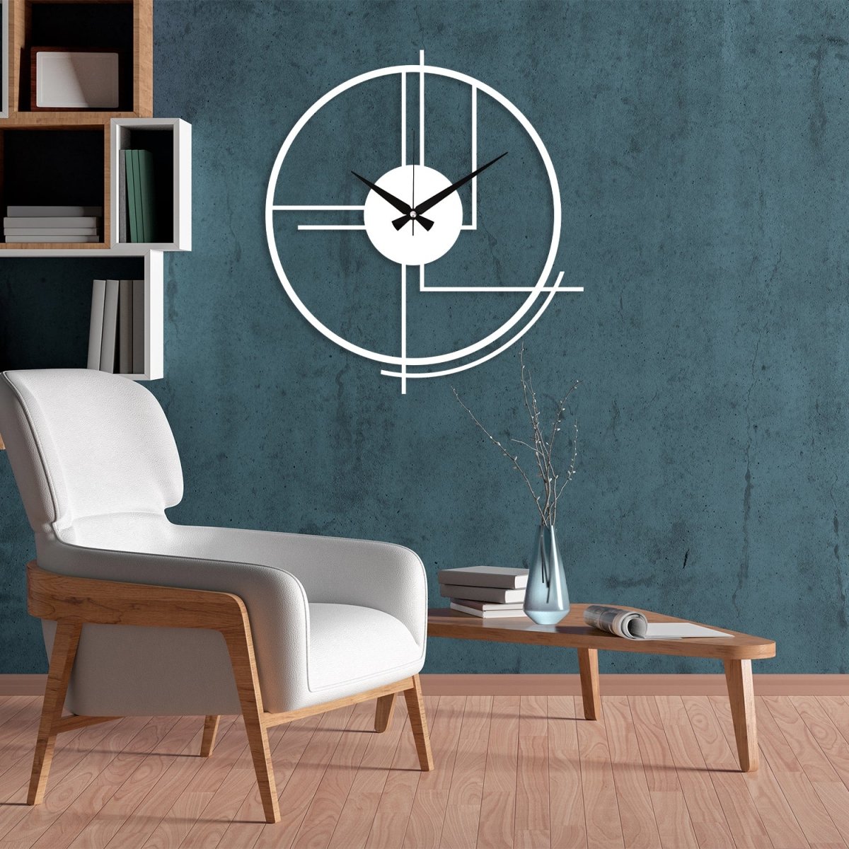 Black Large Minimalist Wall Clock - Image 9