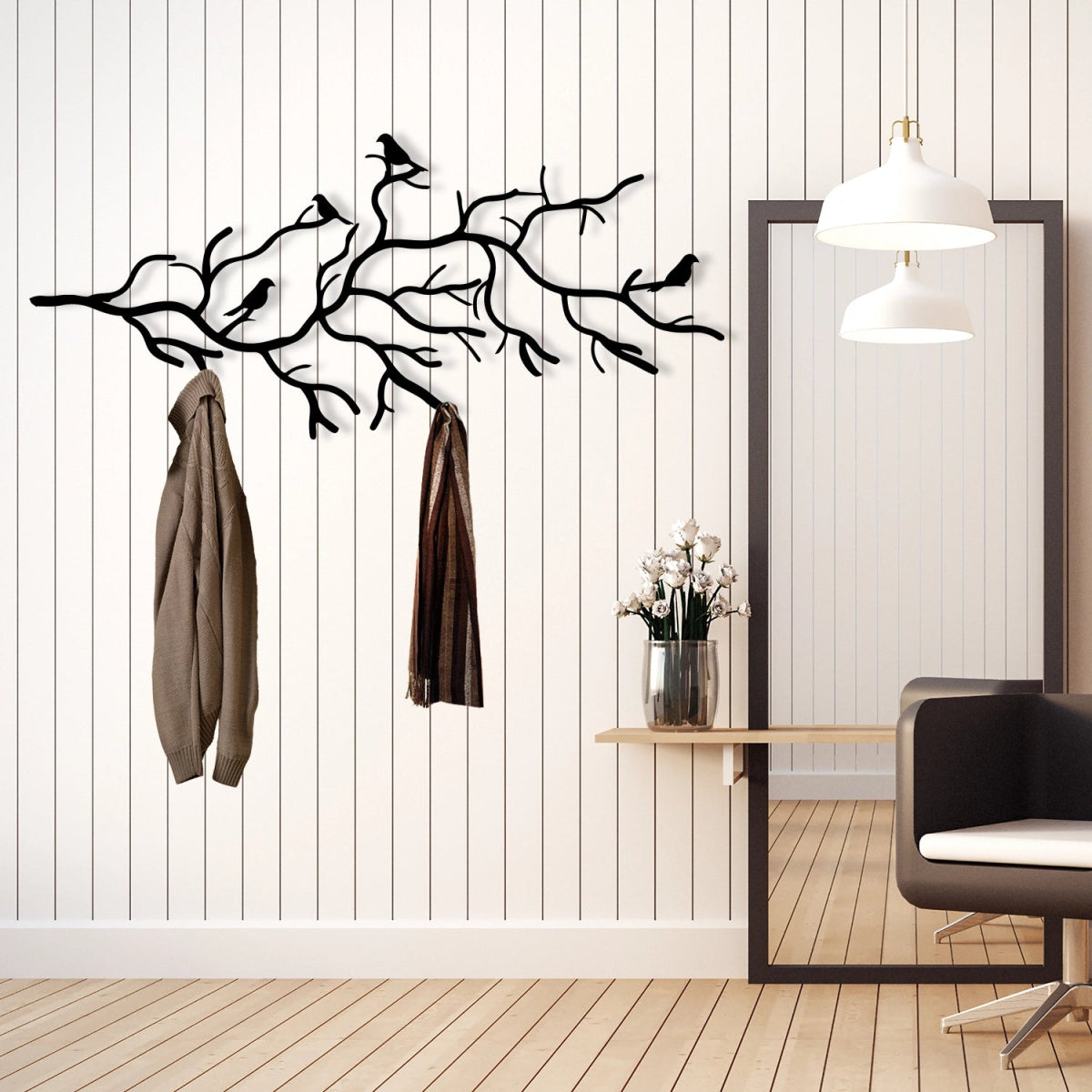 Branch Harmony Metal Wall Coat Rack - Image 6