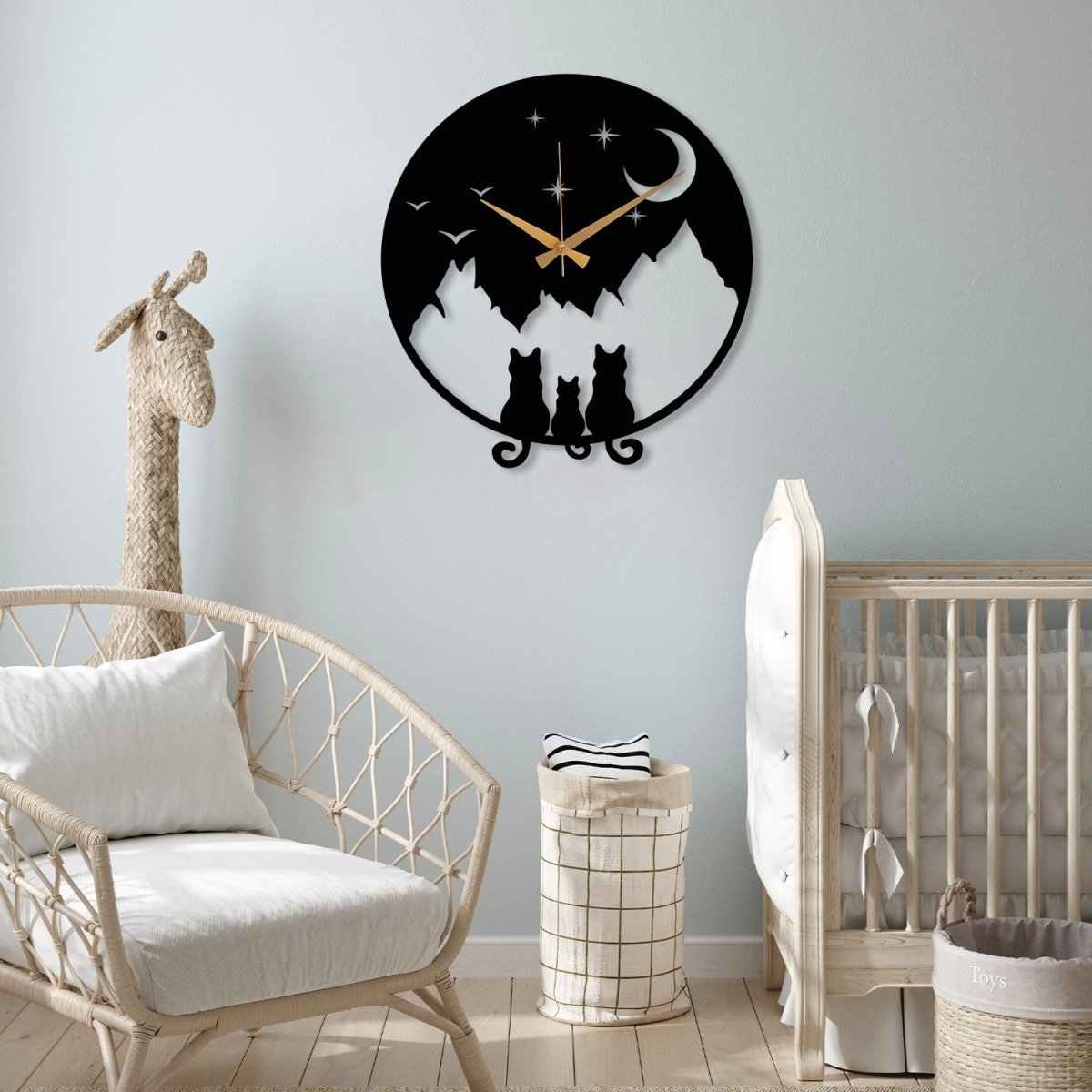 Cat Metal Wall Clock - Image 4