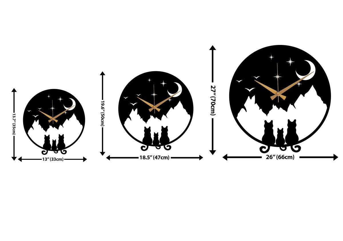 Cat Metal Wall Clock - Image 9
