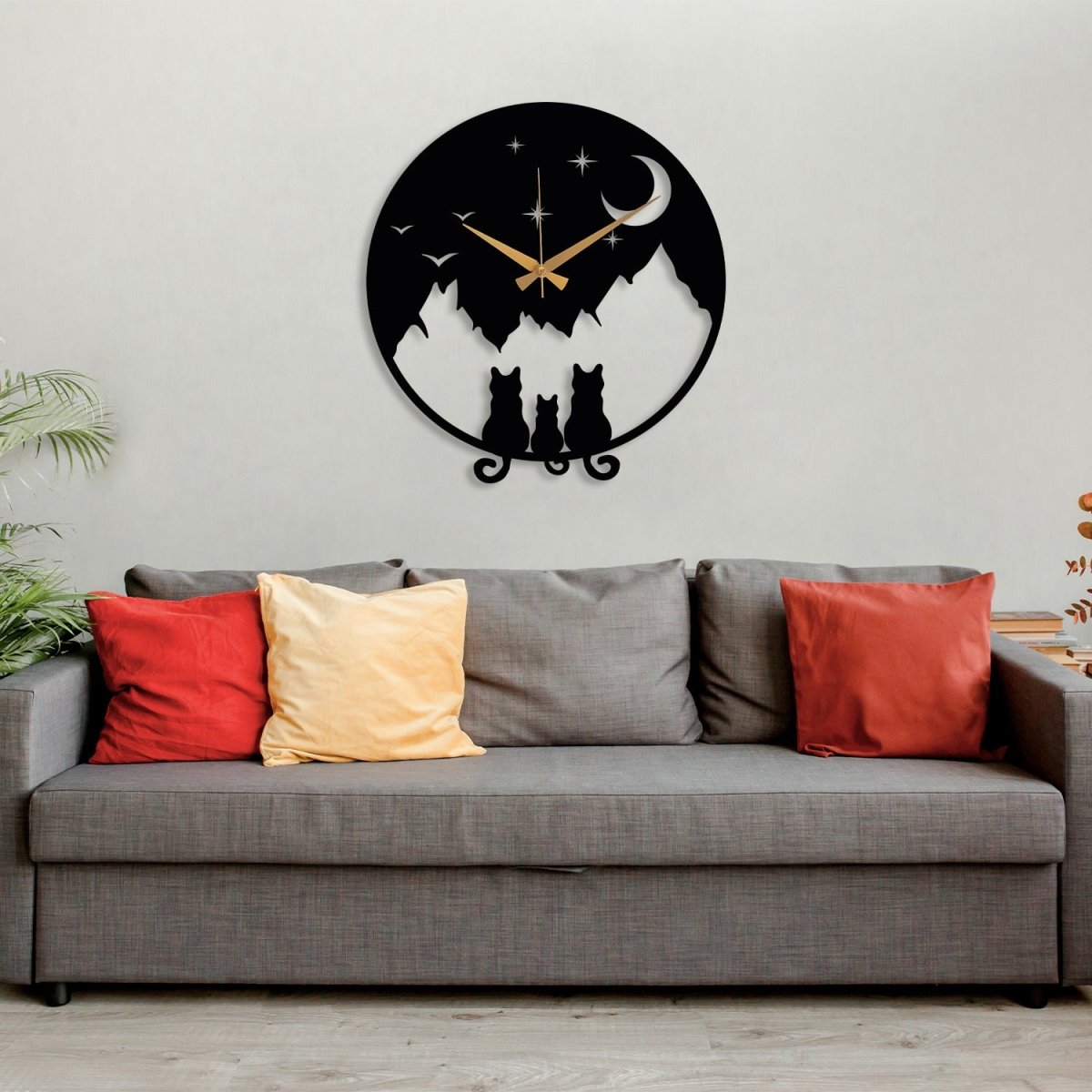 Cat Metal Wall Clock - Image 8