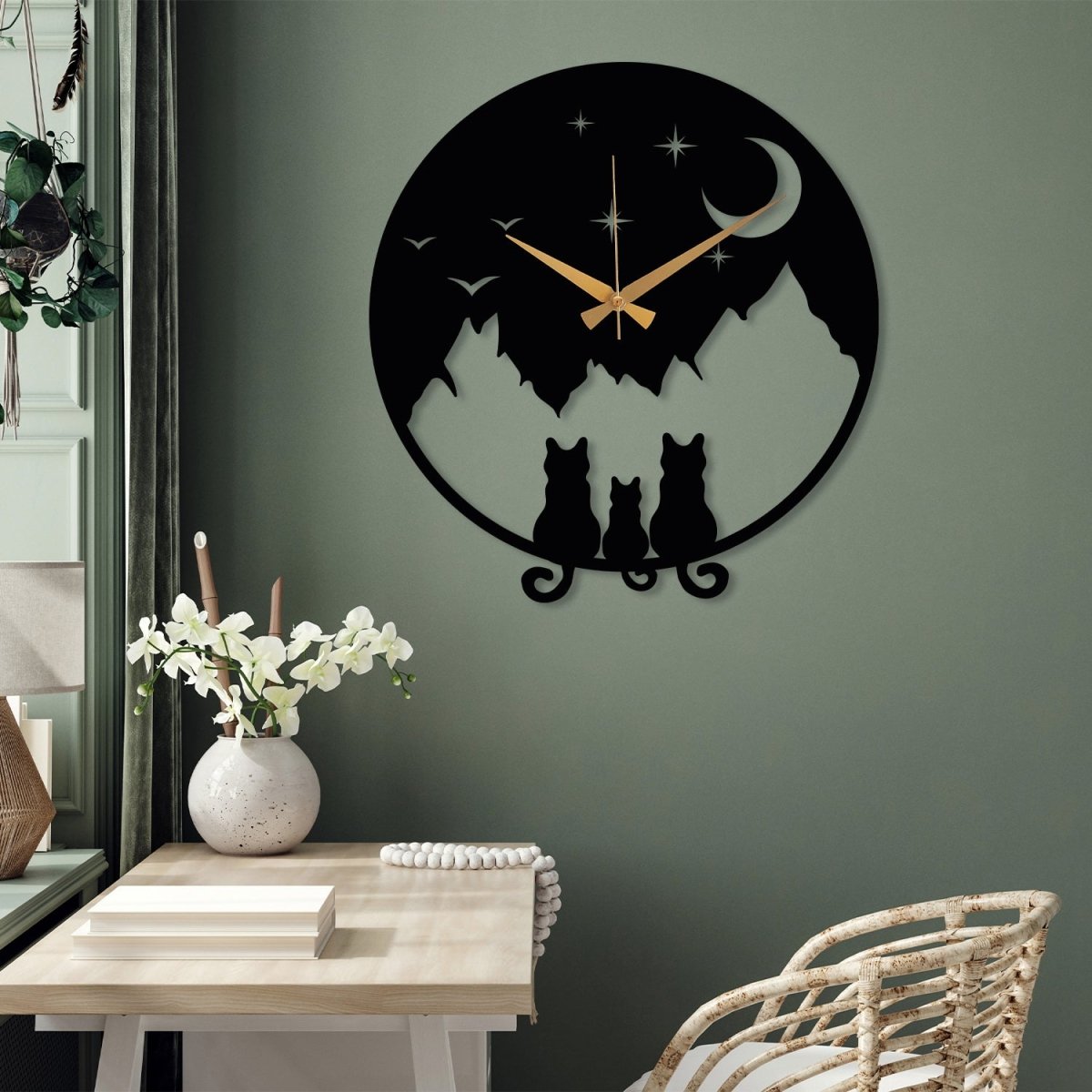 Cat Metal Wall Clock - Image 5