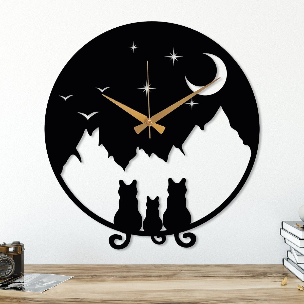Cat Metal Wall Clock - Image 3
