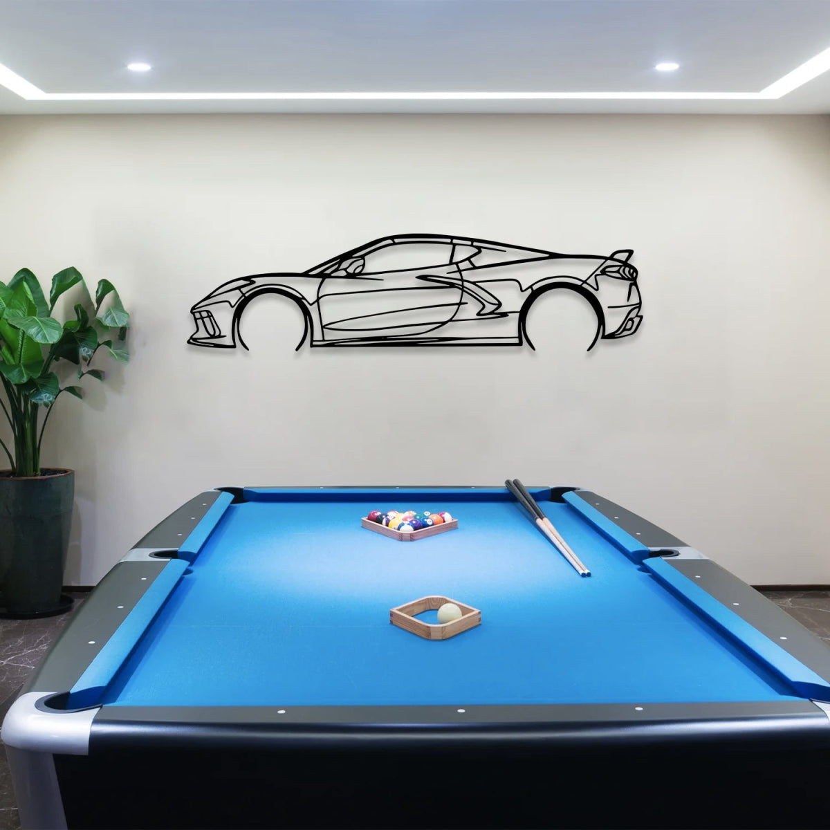 Corvette C8 Metal Car Silhouette Wall Art - Image 6