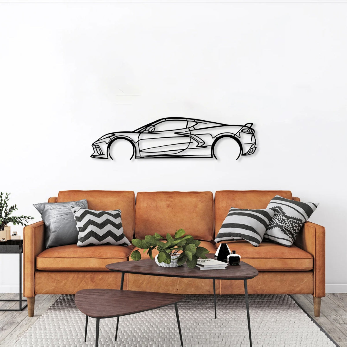 Corvette C8 Metal Car Silhouette Wall Art - Image 5