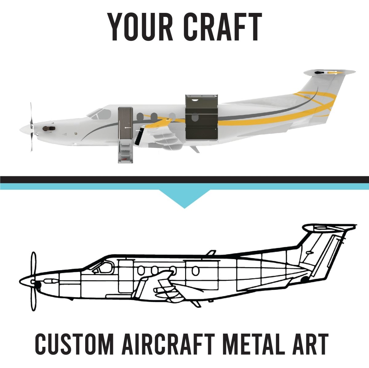 Custom Aircraft Wireframe Metal Decor - Image 3