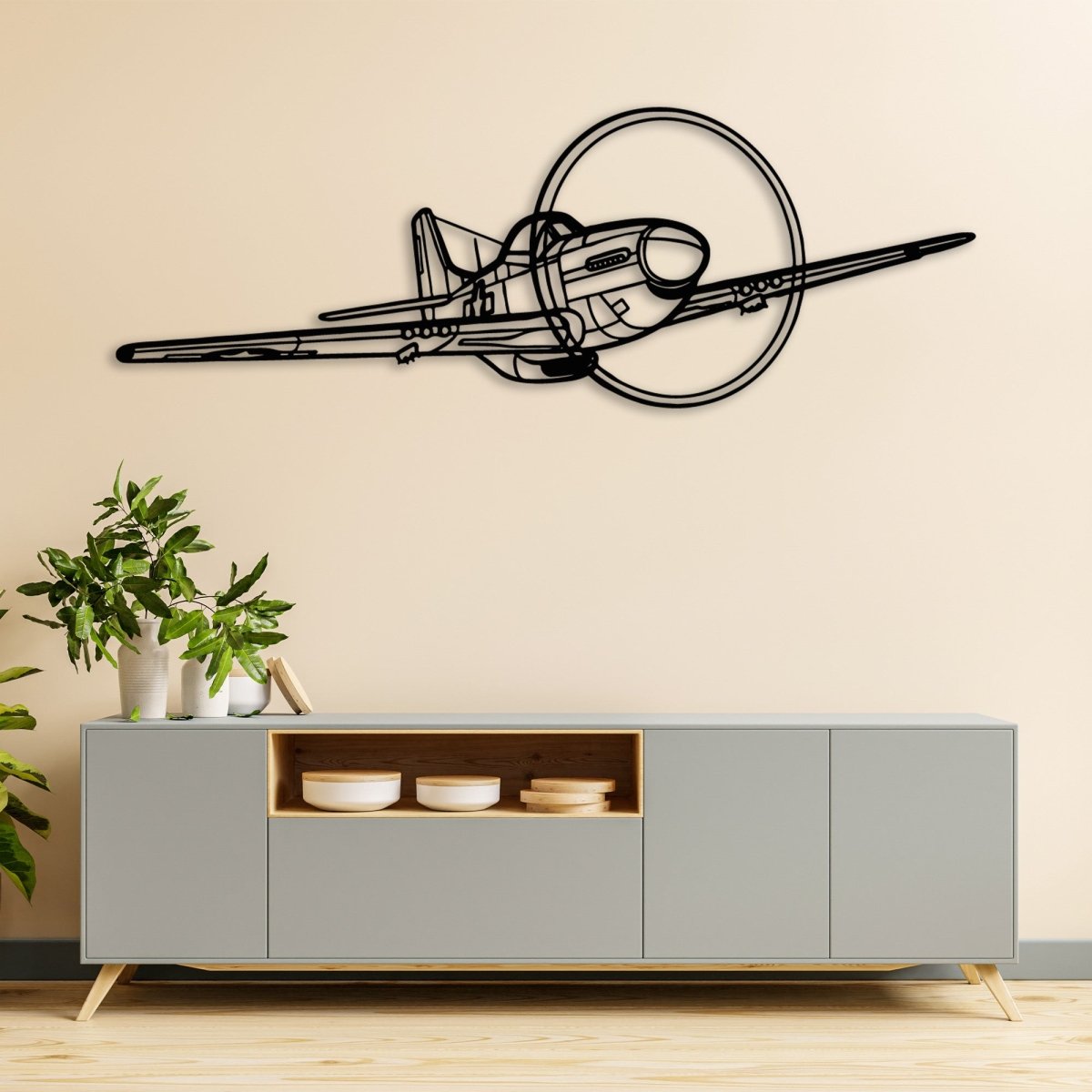 Custom Aircraft Wireframe Metal Decor - Image 8