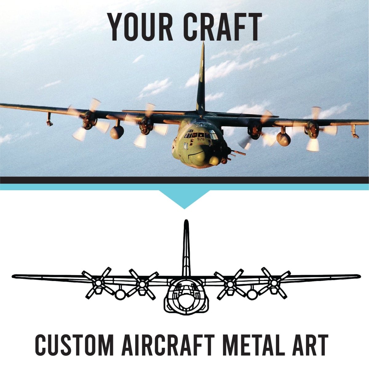 Custom Aircraft Wireframe Metal Decor - Image 4