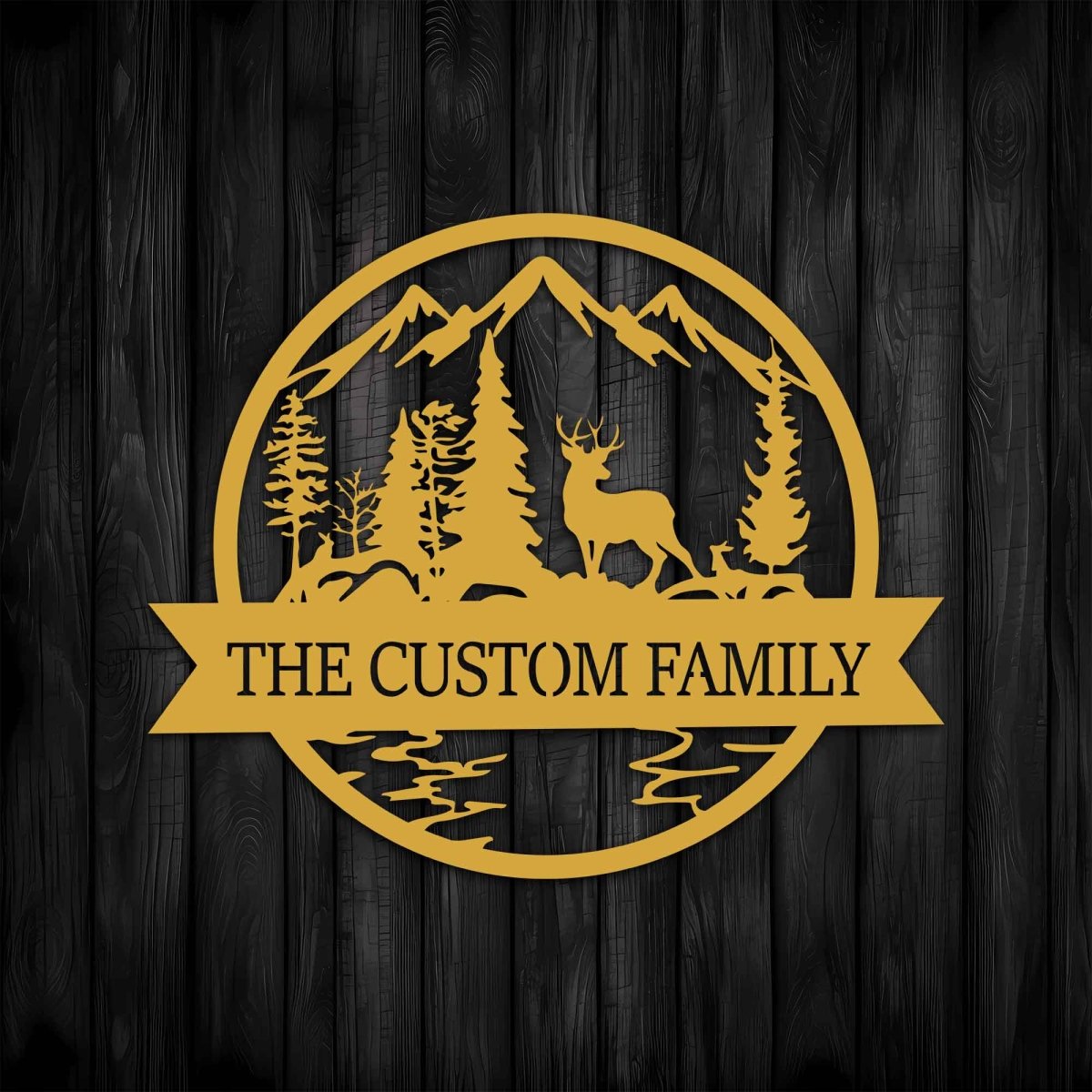 Custom Deer and Mountain Metal Garden Sign Wall Art Decor - Image 7