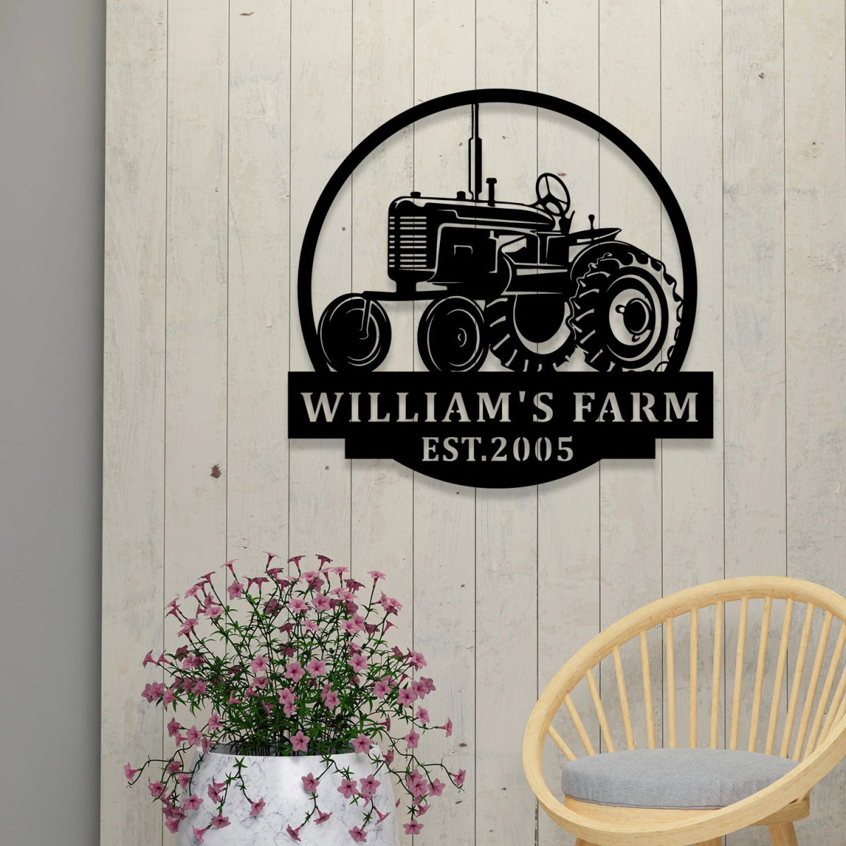 Custom Farm Metal Sign Decor - Personalized Tractor Design Outdoor Wall Art - Image 5