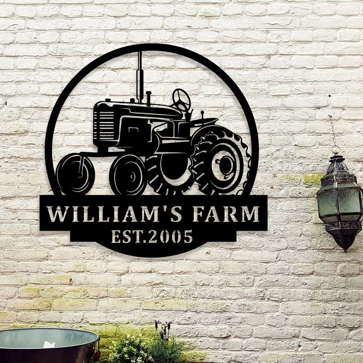 Custom Farm Metal Sign Decor - Personalized Tractor Design Outdoor Wall Art - Image 4