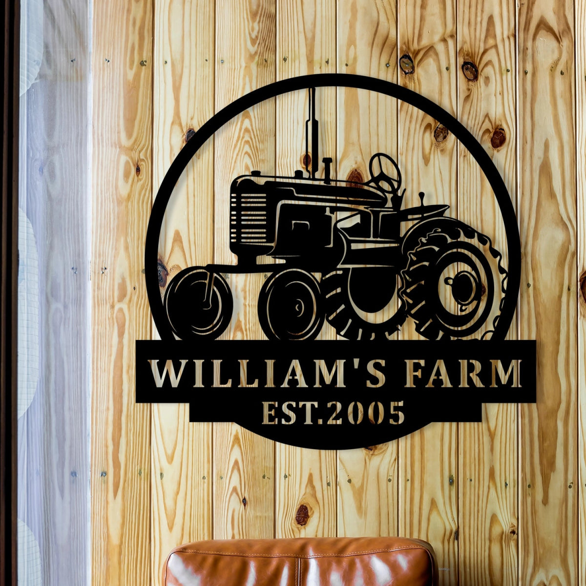 Custom Farm Metal Sign Decor - Personalized Tractor Design Outdoor Wall Art - Image 3