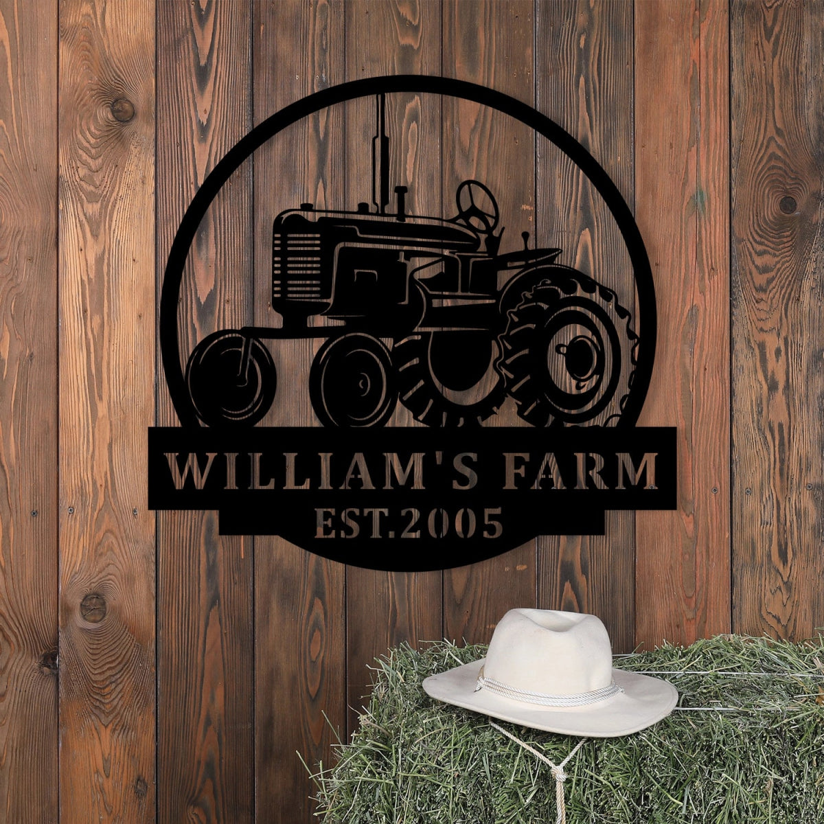Custom Farm Metal Sign Decor - Personalized Tractor Design Outdoor Wall Art - Image 6