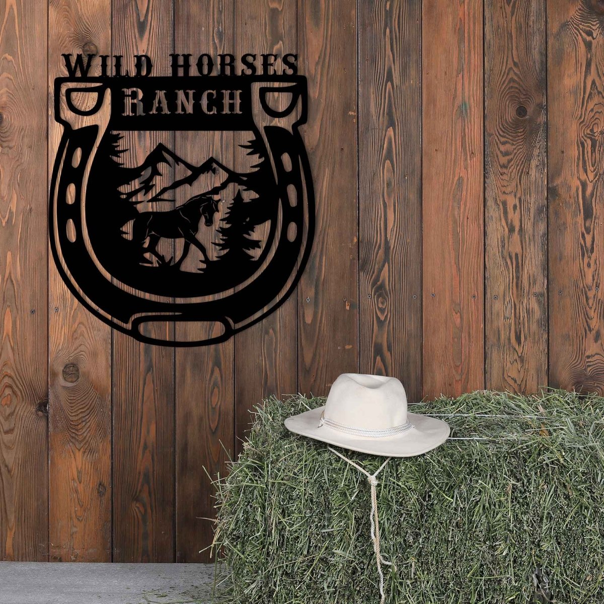 Custom Horseshoe Metal Garden Sign Wall Art Decor - Image 2