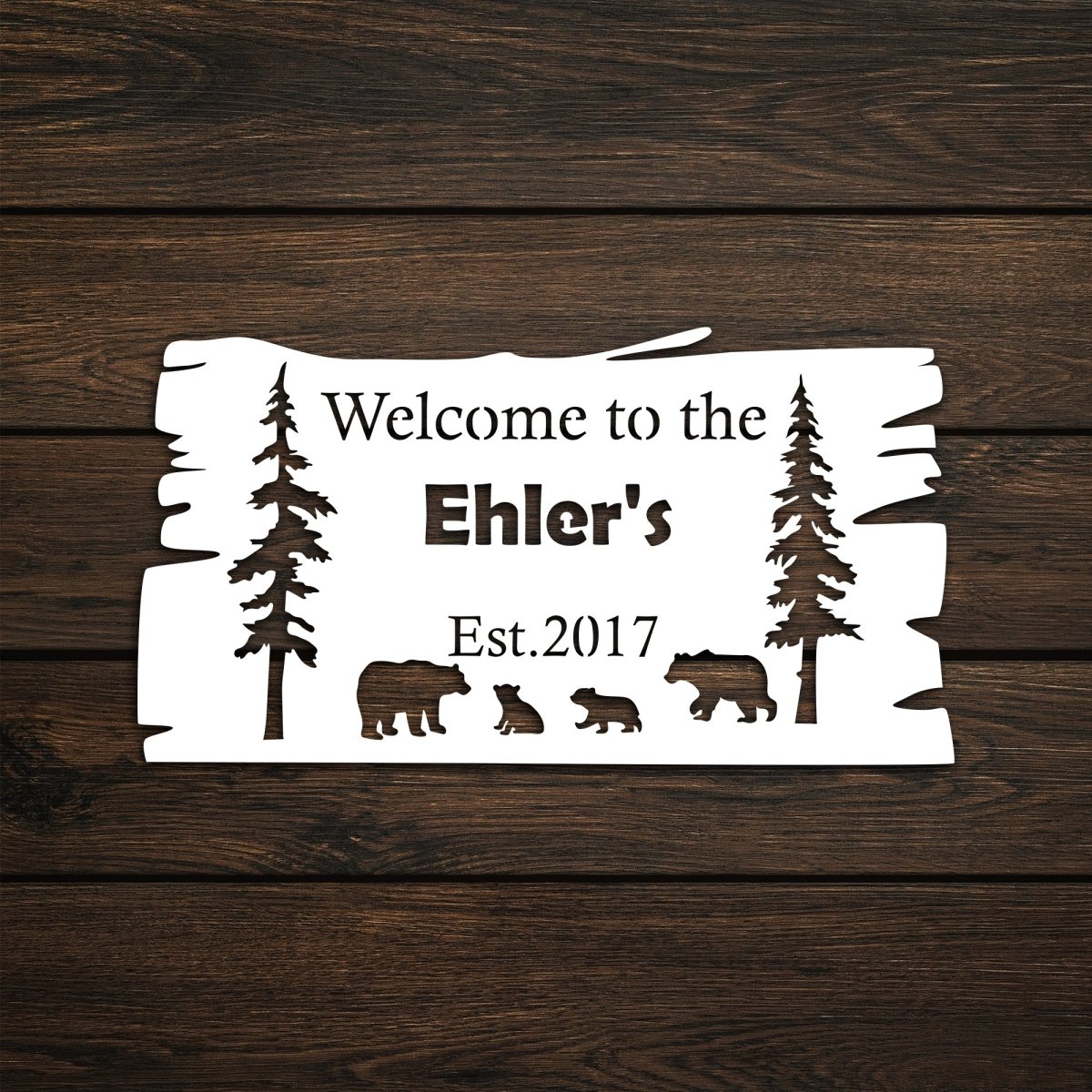 Custom Metal Bear Family Wall Art - Image 9