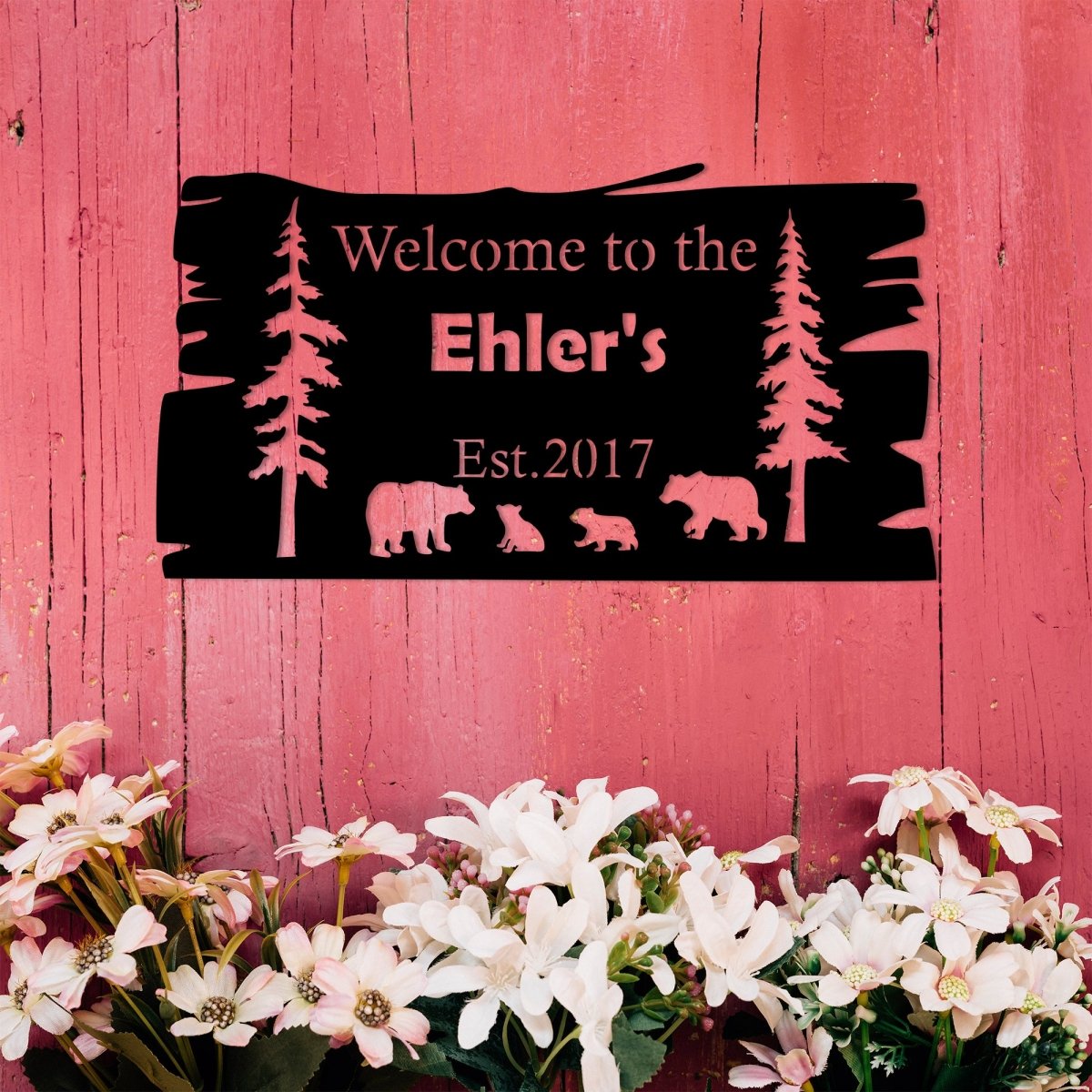 Custom Metal Bear Family Wall Art - Image 6