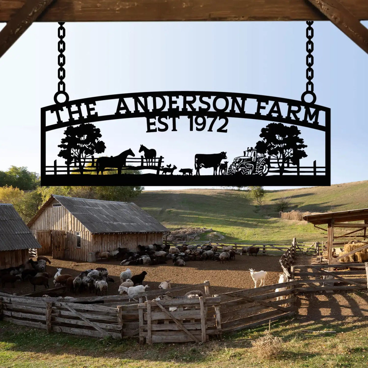 Custom Metal Farm Sign – The Anderson Farm – Established 1972 - Image 3