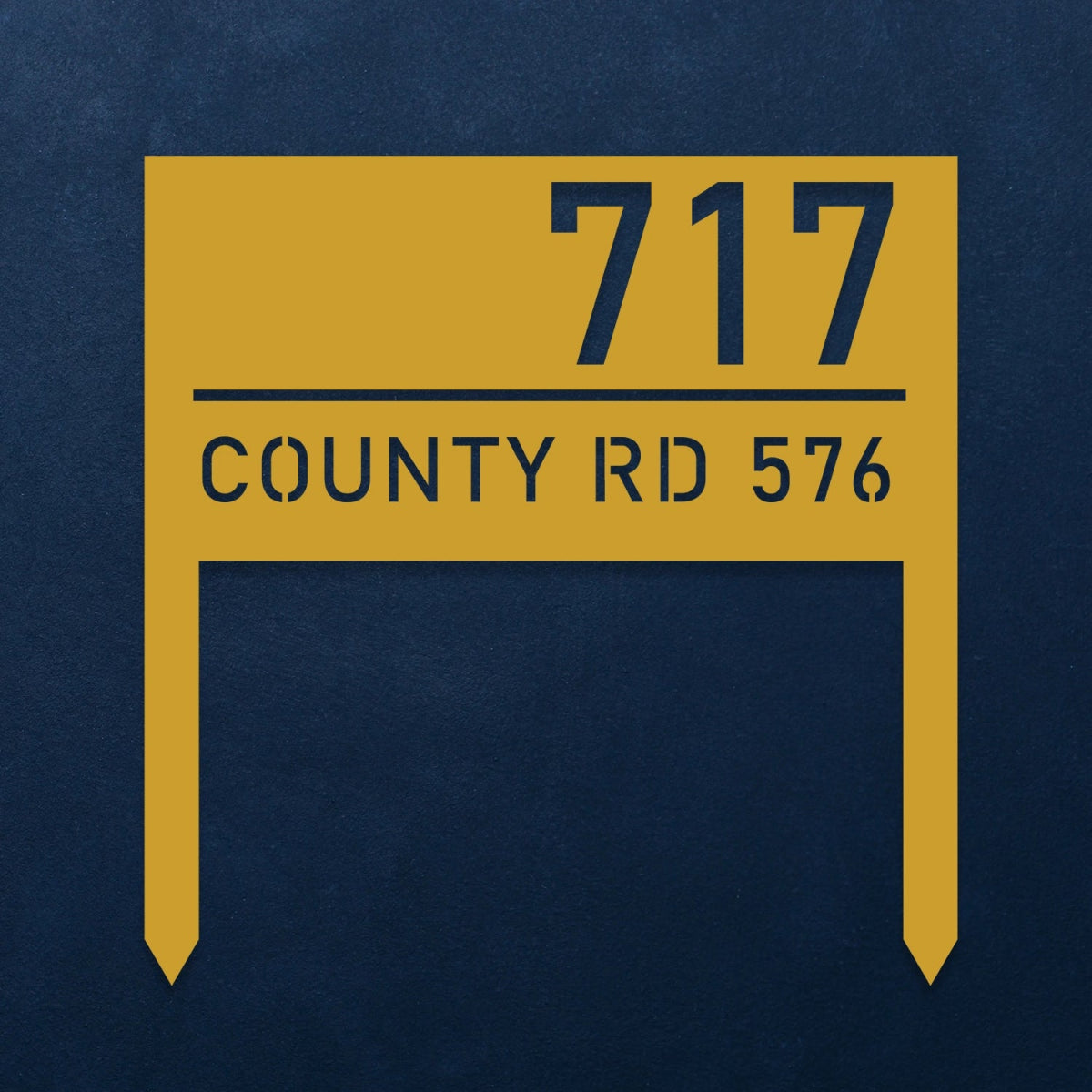 Custom Metal Garden Address Sign Stake - Durable Outdoor House Number Plate - Image 8