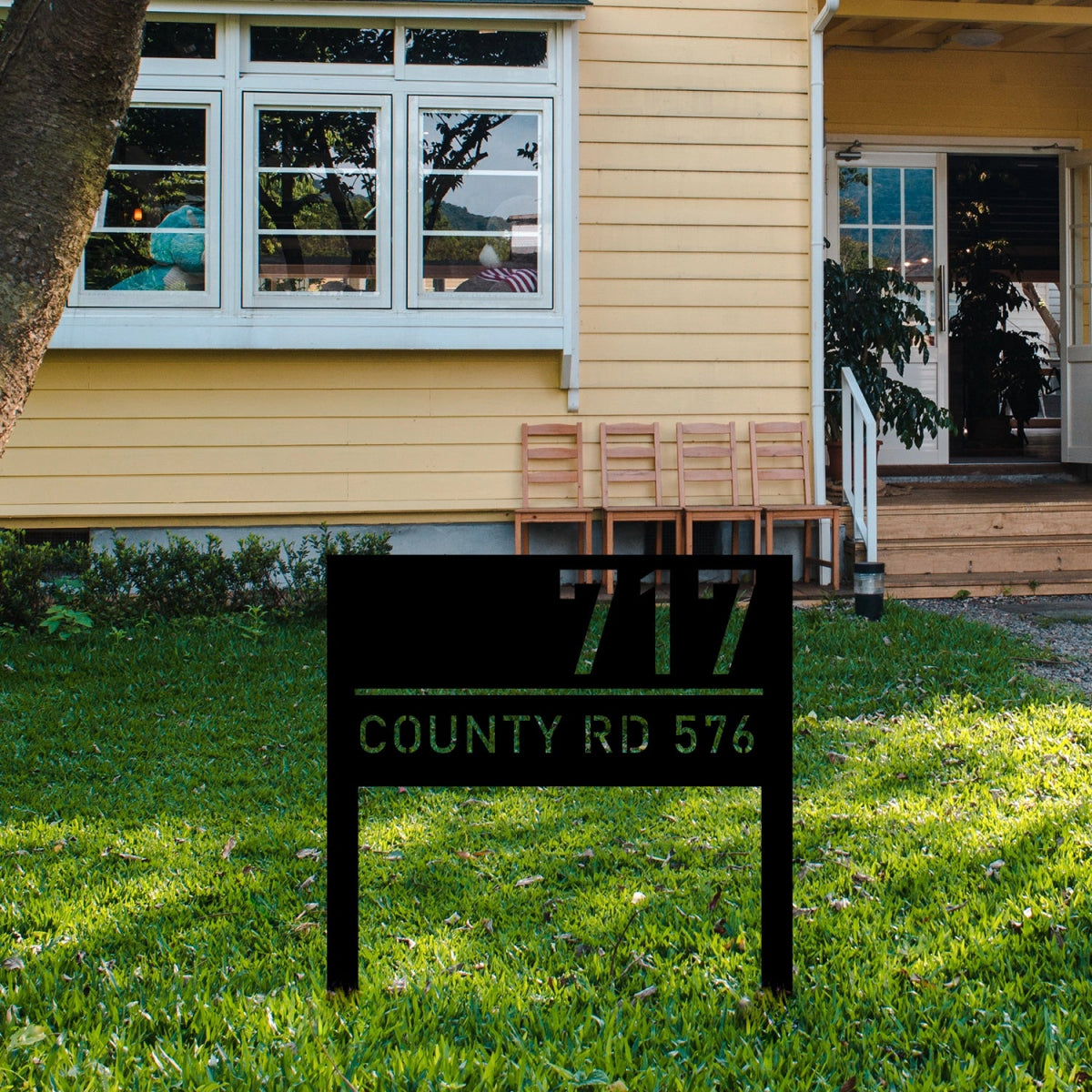 Custom Metal Garden Address Sign Stake - Durable Outdoor House Number Plate - Image 6