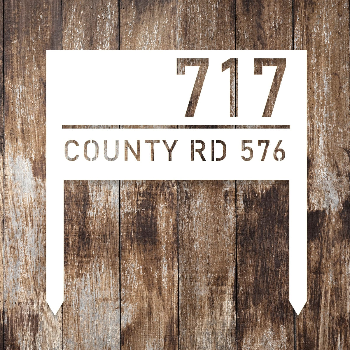 Custom Metal Garden Address Sign Stake - Durable Outdoor House Number Plate - Image 9