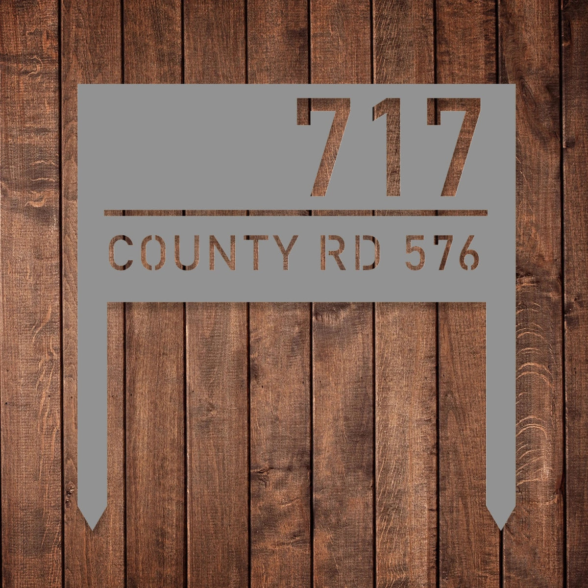 Custom Metal Garden Address Sign Stake - Durable Outdoor House Number Plate - Image 7