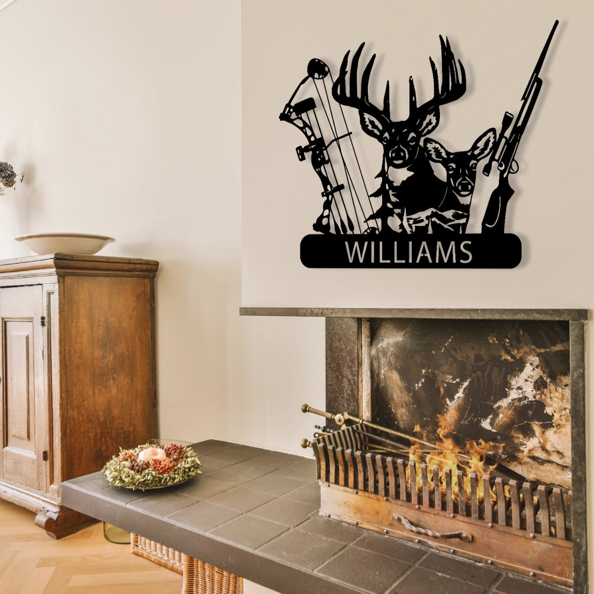 Custom Metal Hunting Sign - Personalized Deer and Archery Design Outdoor Decor with Family Name - Image 3