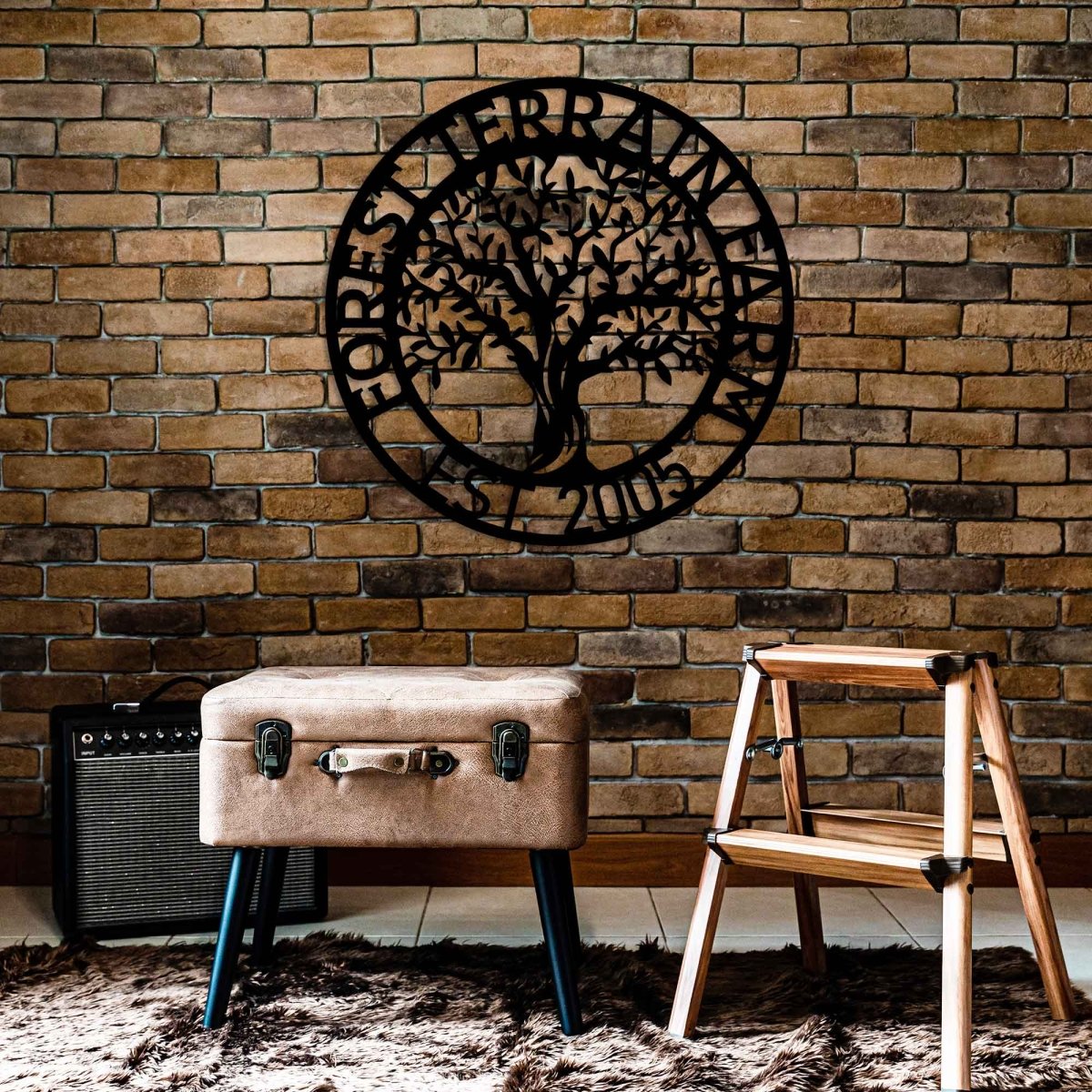 Custom Tree Metal Garden Sign Wall Art Decor - Image 2