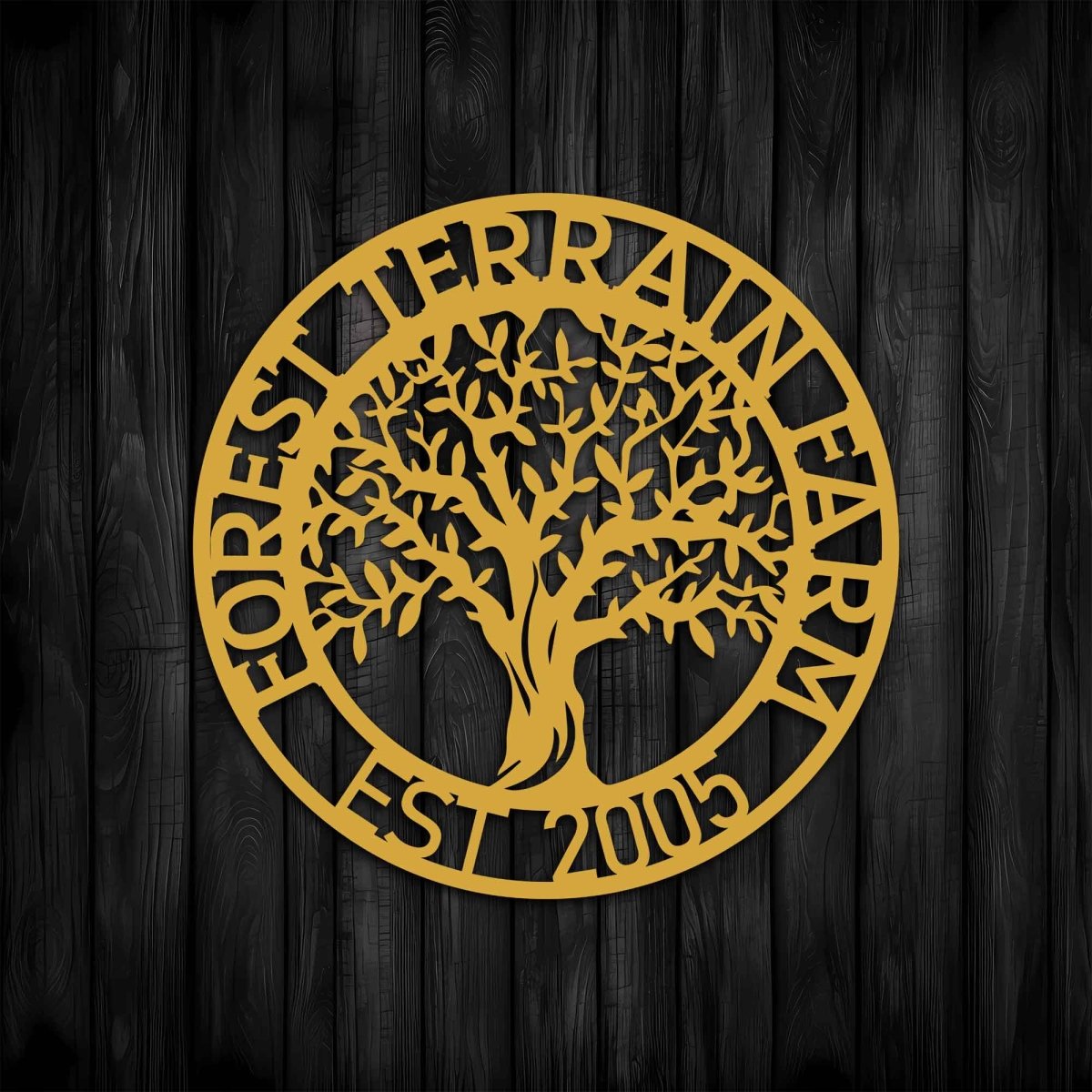 Custom Tree Metal Garden Sign Wall Art Decor - Image 7