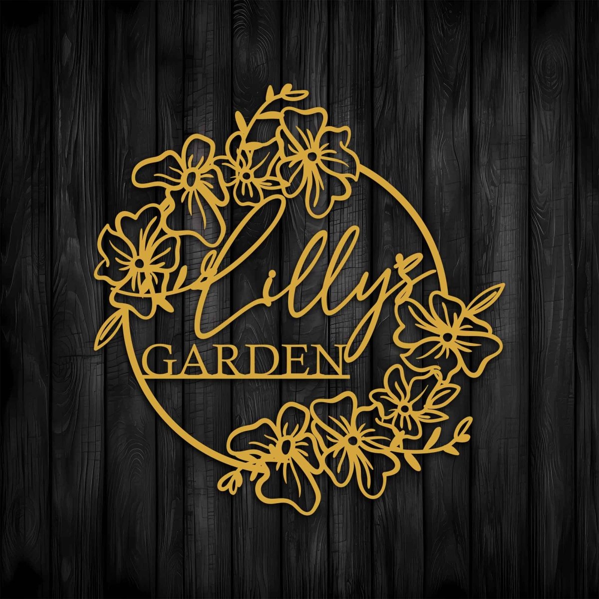 Custom Your Name Metal Hanging Garden Sign - Image 3